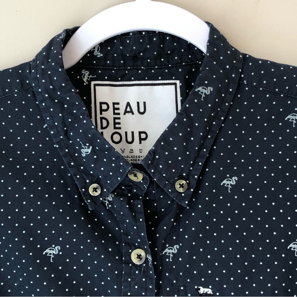 Peau de Loup Button Down Shirt/Size 8 - Picture 2 of 7